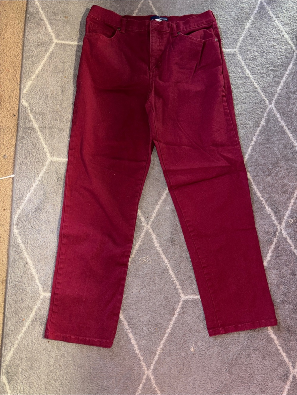 Basic Editions women's Burgundy Corduroy Jeans